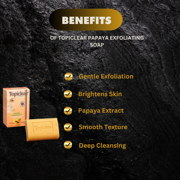 Topiclear Papaya Exfoliating Soap 7 oz Supply