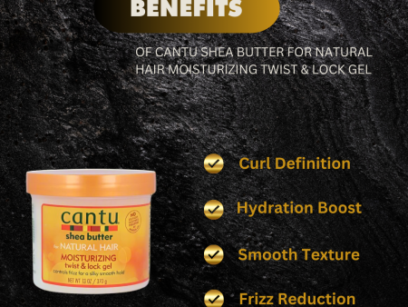 Cantu Shea Butter for Natural Hair Moisturizing Twist & Lock Gel 13 oz Cheap