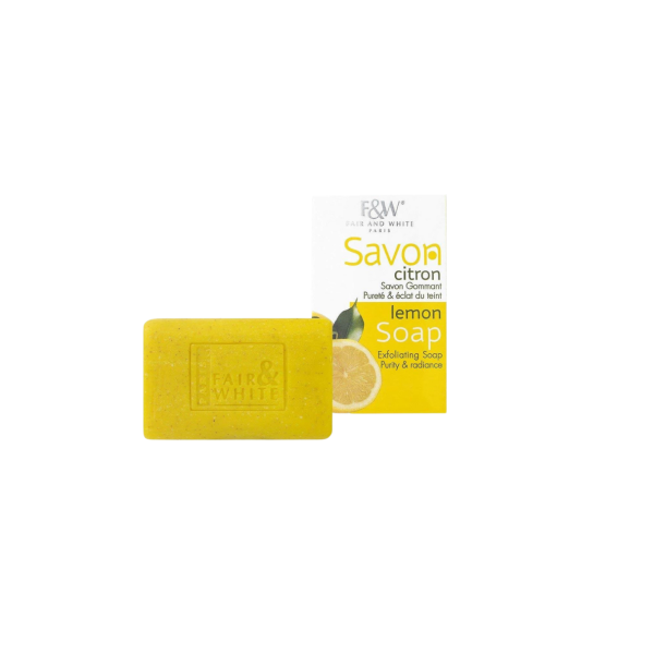 Fair & White Lemon Exfoliating Soap 200 G For Sale