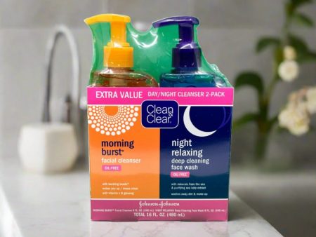 Clean & Clear Johnson Day Night Cleanser 2 Pack 480ml Fashion