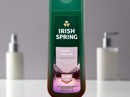 Irish Spring Sage + Cedar Face+Body Wash 591ml Cheap