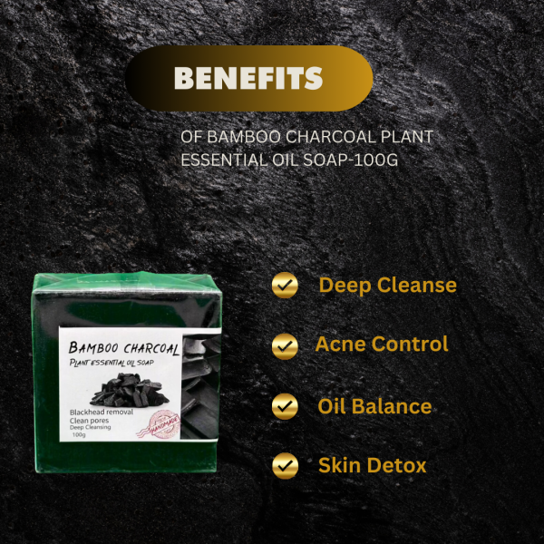 Bamboo Charcoal Plant Essential Soap 100g Online now