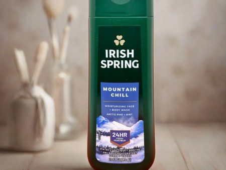 Irish Spring Mountain Chill Arctic Pine +Mint Face+Body Wash 591ml For Discount