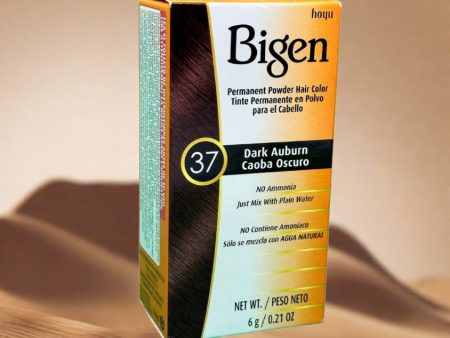 Bigen Permanent Powdered Hair Color 37 Dark Auburn, 6g   0.21oz Cheap