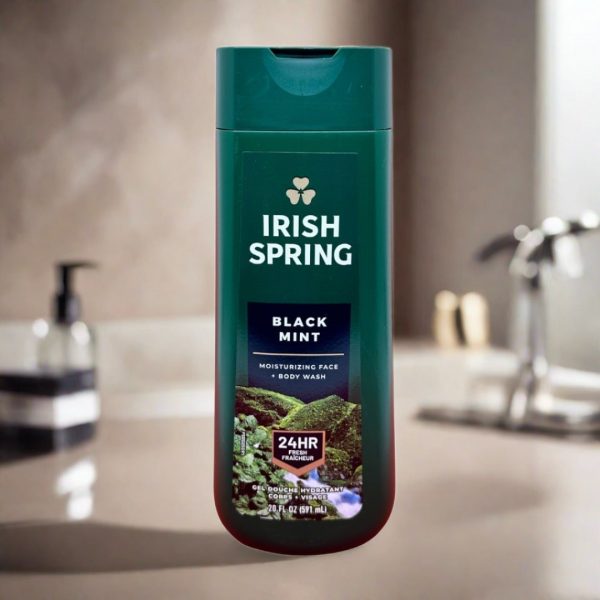 Irish Spring Black Mint Face+Body Wash 591ml Fashion