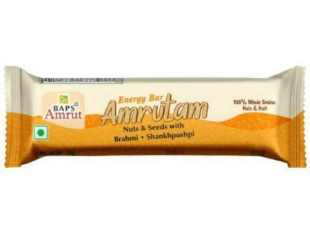 Baps Amrut Energy Bar Amrutam (Nuts & Seeds With Brahmi • Shankhpushpi) Fashion