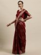 Saree Mall Maroon & Gold-Toned Ethnic Motifs Zari Silk Blend Banarasi Sarees Online Hot Sale