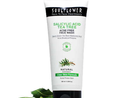 Soulflower Salicylic Acid Tea Tree Acne Free Face Wash For Discount