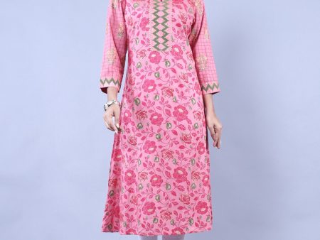 HERE&NOW Printed Straight Regular Fit Kurta Online Hot Sale