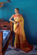 Vishnu Weaves Women s Yellow Patola Banarasi Silk Meenakari Zari Woven Saree with Blouse Online Hot Sale