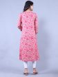 HERE&NOW Printed Straight Regular Fit Kurta Online Hot Sale