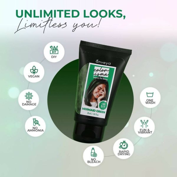 Anveya Colorisma Mermaid Green - Temporary Hair Color Online now