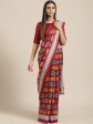 Saree Mall Maroon & Blue Printed Bhagalpuri Saree Online now