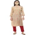 Lagi Women s Pink Printed Straight Kurta & Pant (MC45A) Supply