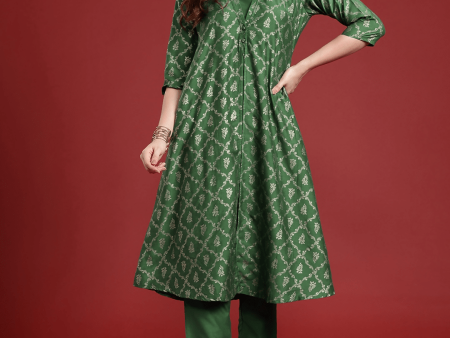 Anouk Ethnic Motifs Printed Regular A-Line Kurta with Trouser Online now