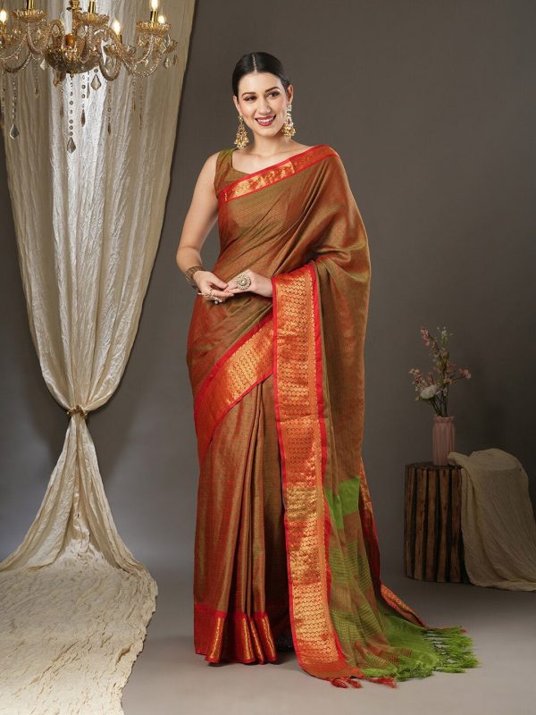 Saree Mall Woven Design Zari Festive Sarees Online