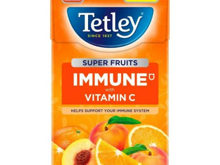 Tetley Immune Vitamin C Fruit Infusion With Peach And Orange Tea Bags For Sale