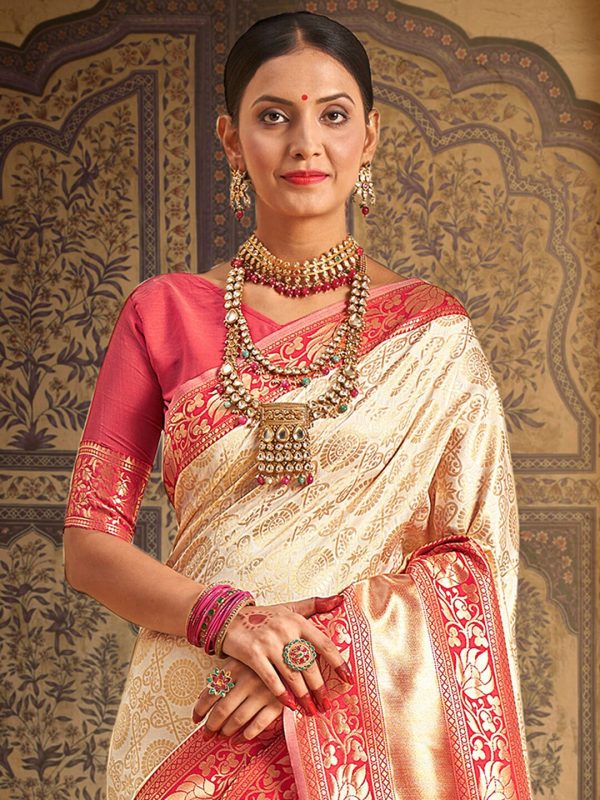 Saree Mall Woven Design Zari Kanjeevaram Traditional Sarees Online Sale