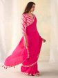 Saree Mall Checked Gotta Patti Pure Georgette Sarees Online Hot Sale