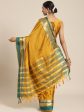 Saree Mall Mustard Zari Silk Blend Uppada Sarees For Discount