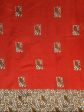 Saree Mall Rust Red & Orange Art Silk Printed Bhagalpuri Saree Online Sale