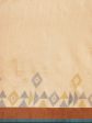 Saree Mall Beige & Brown Geometric Printed Taant Sarees Online