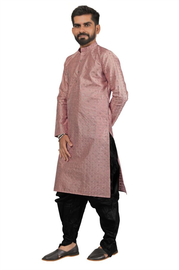 DEIANA S Fancy Black Dhoti Embroidery kurta Set For Men s (Peach) Online Sale