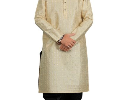 DEIANA S Fancy Black Dhoti Embroidery kurta Set For Men s (Cream) For Discount