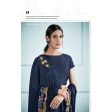 Blue Lycra sequence Saree with Unstitched Blouse Piece - Norita Elaura Online