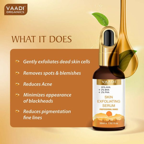 Vaadi Herbals Skin Exfoliating Serum With 20% AHA & 2% BHA & 2% PHA Online now