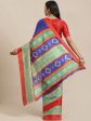 Saree Mall Blue & Off-White Dyed Effect Saree Sale