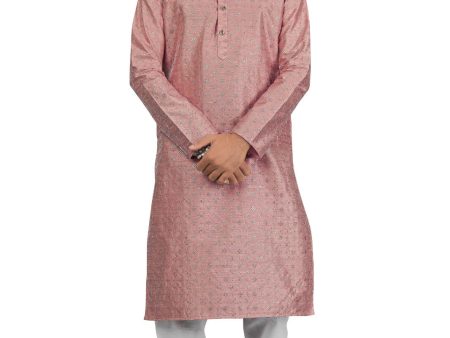 DEIANA S Fancy Embroidery kurta Payjama Set For Men s (Peach) Online Hot Sale