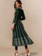 HERE&NOW Ethnic Motifs Embroidered Chikankari Georgette Anarkali Kurta Cheap