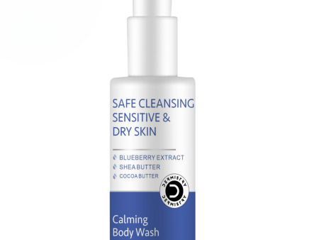 Dermistry Sensitive & Dry Skin Care Calming Soothing Body Wash Safe Soap Free Cleanser Blue Berry Fashion