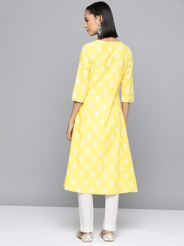 HERE&NOW Ethnic Motifs Printed A-Line Kurta Online Hot Sale