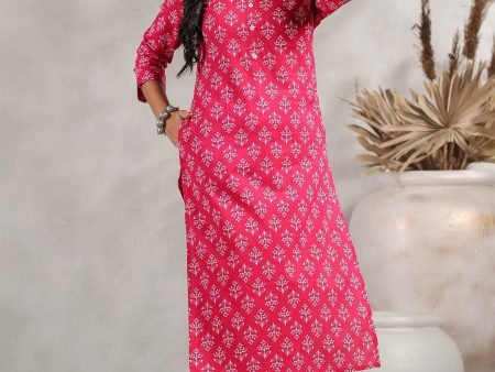 Anubhutee Ethnic Motifs Printed Pure Cotton Kurta with Trousers Online now