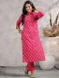 Anubhutee Ethnic Motifs Printed Pure Cotton Kurta with Trousers Online now