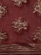 Saree Mall Maroon Floral Linen Blend Banarasi Saree Cheap