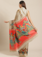 Saree Mall Beige Printed Printed Saree Online