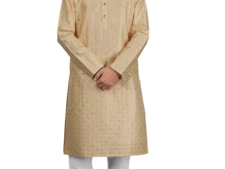 DEIANA S Fancy Embroidery kurta Payjama Set For Men s (Cream) For Discount