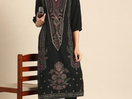 Anouk Ethnic Motifs Printed Regular Kurta with Trousers Online Hot Sale