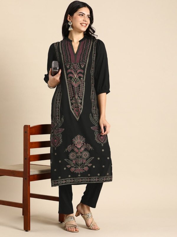 Anouk Ethnic Motifs Printed Regular Kurta with Trousers Online Hot Sale