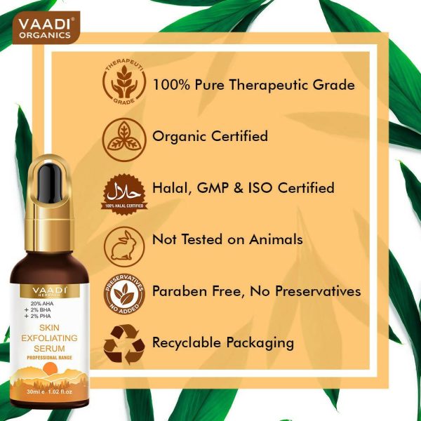 Vaadi Herbals Skin Exfoliating Serum With 20% AHA & 2% BHA & 2% PHA Online now