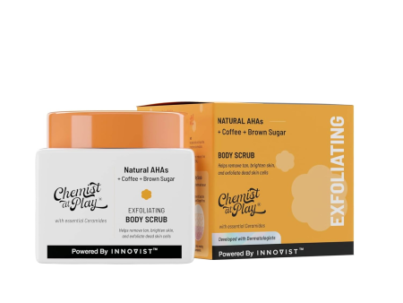 Chemist At Play Exfoliating Body Scrub For Removing Tan & Dead Skin Cells, Men & Women Supply