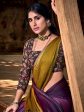 Saree Mall Purple & Beige Ombre Embroidered Sarees Supply