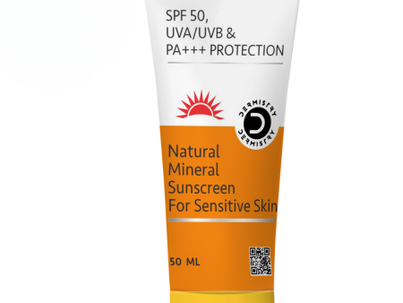 Dermistry Natural Mineral Sunscreen for Sensitive Skin & Children SPF 50 UVA UVB PA+++ Protection Online Sale