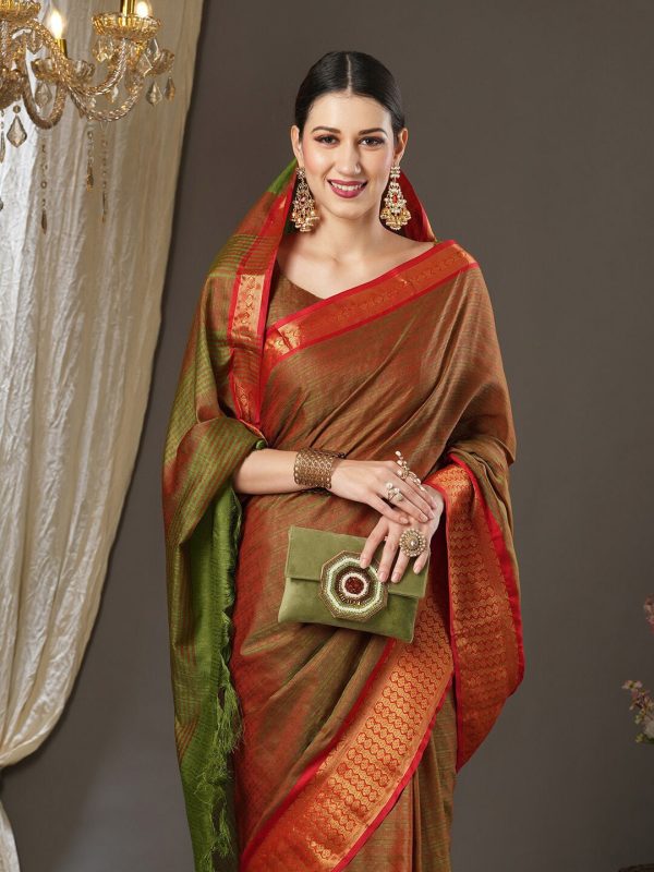 Saree Mall Woven Design Zari Festive Sarees Online