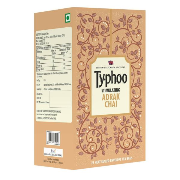 Typhoo Stimulating Adrak Chai Tea Bags on Sale