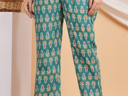 House of RP Women Green Cotton casual Trouser For Sale