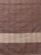 HERE&NOW Brown Striped Regular Pure Cotton Kurta With Trousers & Dupatta Supply